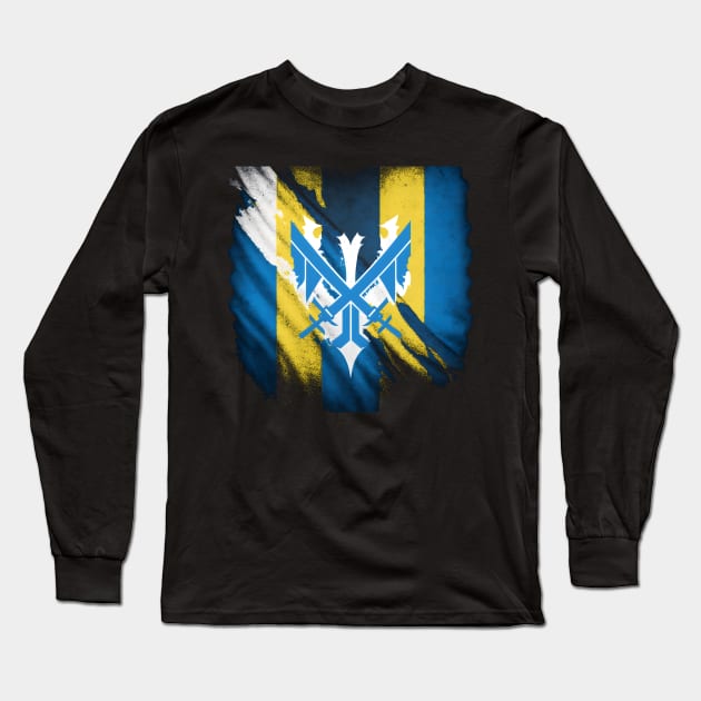 Ukrain trident Long Sleeve T-Shirt by MLArtifex